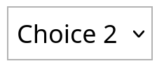 A dropdown list showing some choices