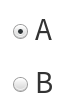 The radio buttons input method as it appears to the student: a list of options with radio buttons next to them.
